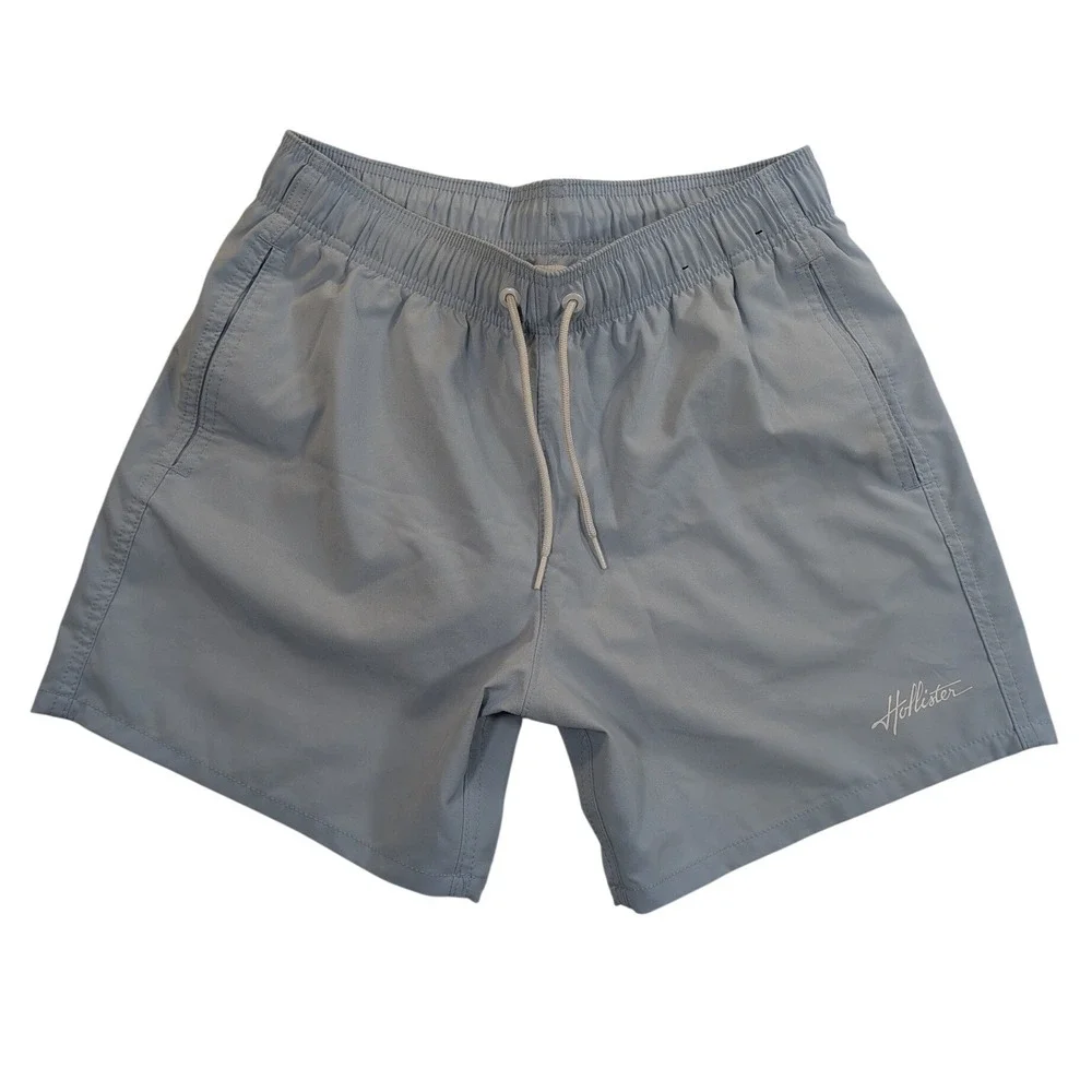 Hollister Swim Trunks Mens Sm Lt Blue Stretch 5